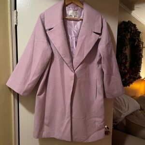 Women’s lavender swing coat EUC